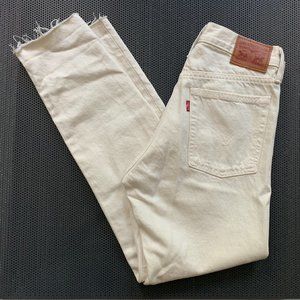 Levi's Wedgie Off-White High Rise Jeans